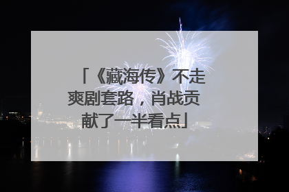 《藏海传》不走爽剧套路，肖战贡献了一半看点