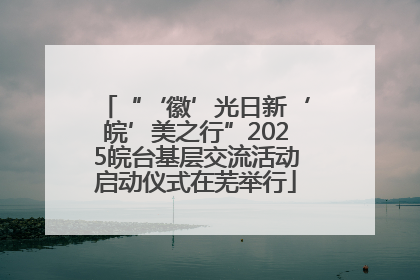 “‘徽’光日新‘皖’美之行”2025皖台基层交流活动启动仪式在芜举行