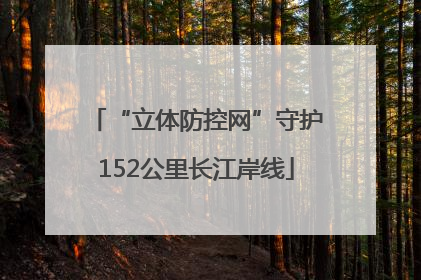 “立体防控网”守护152公里长江岸线