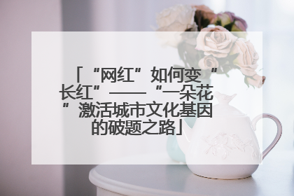 “网红”如何变“长红”——“一朵花”激活城市文化基因的破题之路