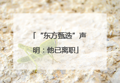 “东方甄选”声明：他已离职