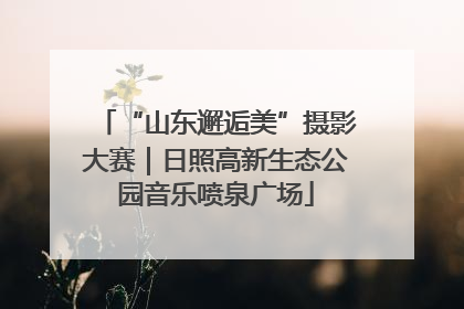 “山东邂逅美”摄影大赛｜日照高新生态公园音乐喷泉广场