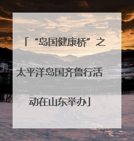 “岛国健康桥”之太平洋岛国齐鲁行活动在山东举办