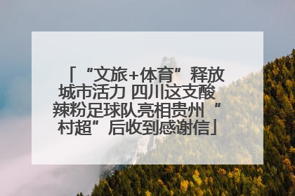 “文旅+体育”释放城市活力 四川这支酸辣粉足球队亮相贵州“村超”后收到感谢信