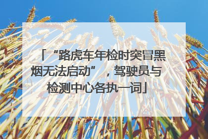 “路虎车年检时突冒黑烟无法启动”，驾驶员与检测中心各执一词