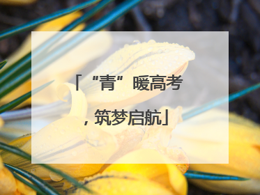 “青”暖高考，筑梦启航