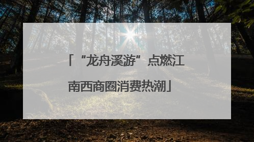 “龙舟溪游”点燃江南西商圈消费热潮