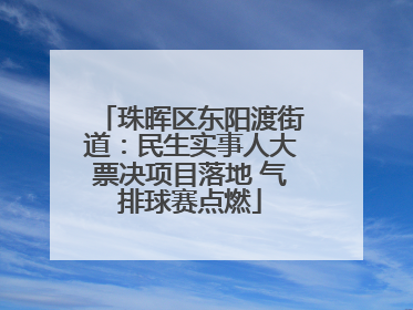 珠晖区东阳渡街道：民生实事人大票决项目落地 气排球赛点燃