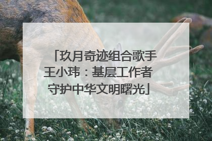 玖月奇迹组合歌手王小玮：基层工作者守护中华文明曙光