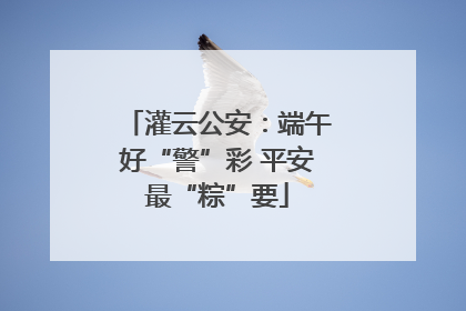 灌云公安：端午好“警”彩 平安最“粽”要