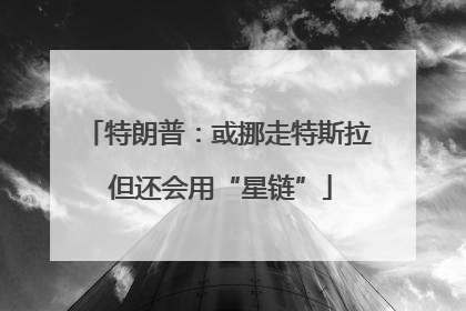 特朗普：或挪走特斯拉 但还会用“星链”