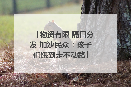 物资有限 隔日分发 加沙民众：孩子们饿到走不动路