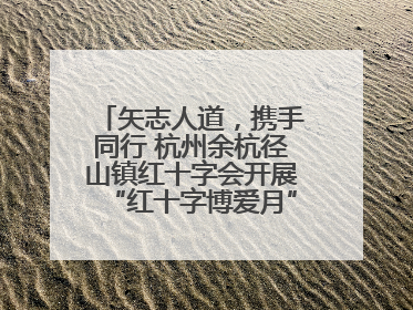 矢志人道，携手同行 杭州余杭径山镇红十字会开展“红十字博爱月”系列活动