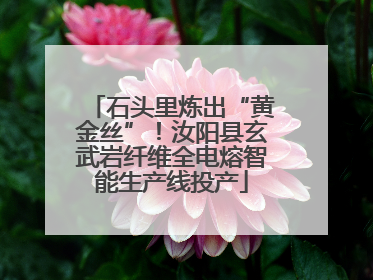 石头里炼出“黄金丝”！汝阳县玄武岩纤维全电熔智能生产线投产