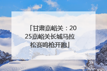 甘肃嘉峪关：2025嘉峪关长城马拉松赛鸣枪开跑