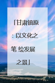 甘肃镇原：以文化之笔 绘发展之景