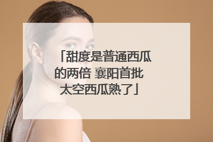 甜度是普通西瓜的两倍 襄阳首批太空西瓜熟了