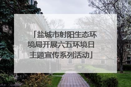 盐城市射阳生态环境局开展六五环境日主题宣传系列活动