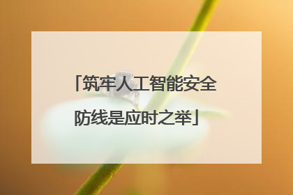 筑牢人工智能安全防线是应时之举