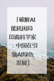 破解AI能耗困局 印裔科学家：中国在引领AI绿色发展