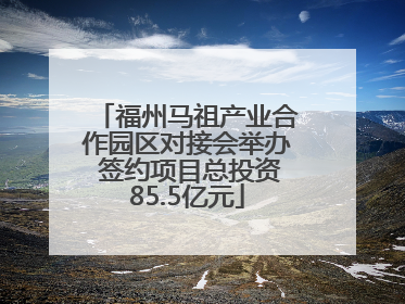 福州马祖产业合作园区对接会举办 签约项目总投资85.5亿元