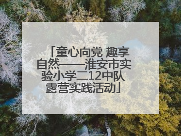 童心向党 趣享自然——淮安市实验小学二12中队露营实践活动