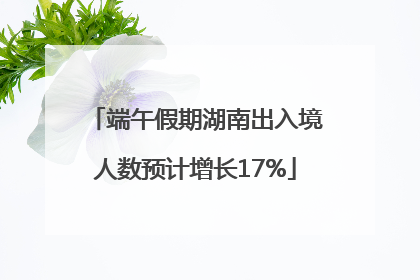 端午假期湖南出入境人数预计增长17%