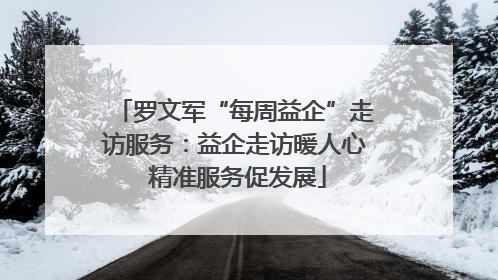 罗文军“每周益企”走访服务：益企走访暖人心 精准服务促发展
