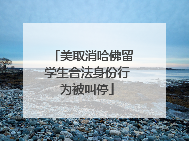 美取消哈佛留学生合法身份行为被叫停