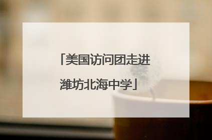 美国访问团走进潍坊北海中学