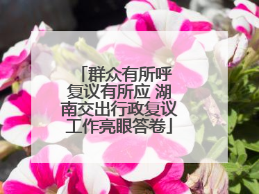 群众有所呼 复议有所应 湖南交出行政复议工作亮眼答卷