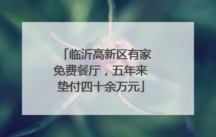 临沂高新区有家免费餐厅，五年来垫付四十余万元
