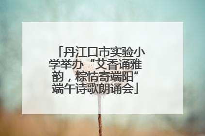 丹江口市实验小学举办“艾香诵雅韵，粽情寄端阳”端午诗歌朗诵会