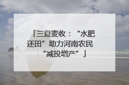 三夏麦收：“水肥还田”助力河南农民“减投增产”