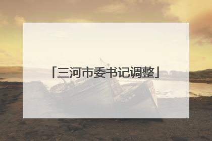 三河市委书记调整