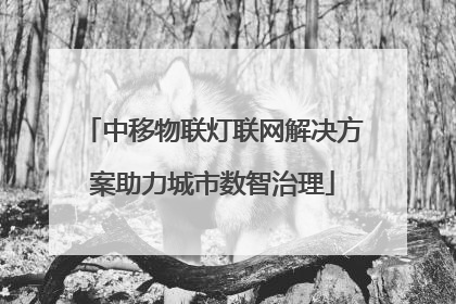 中移物联灯联网解决方案助力城市数智治理