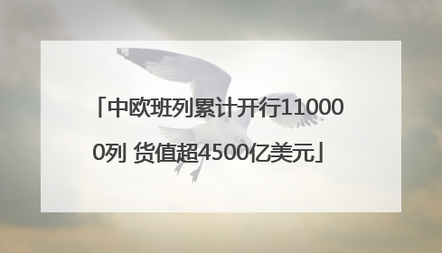 中欧班列累计开行110000列 货值超4500亿美元