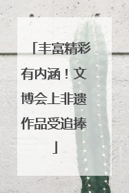 丰富精彩有内涵！文博会上非遗作品受追捧