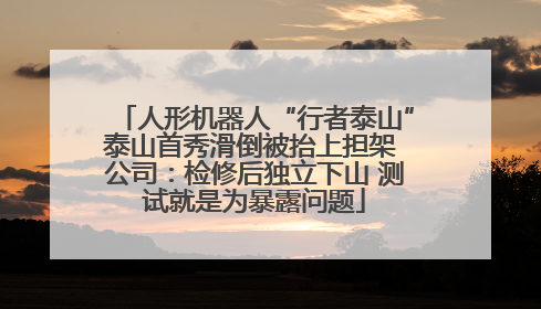 人形机器人“行者泰山”泰山首秀滑倒被抬上担架 公司：检修后独立下山 测试就是为暴露问题