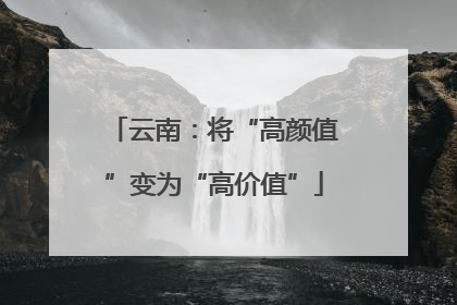 云南：将“高颜值”变为“高价值”