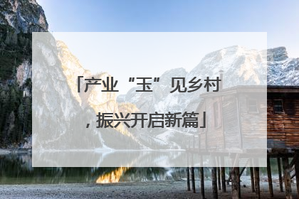 产业“玉”见乡村，振兴开启新篇