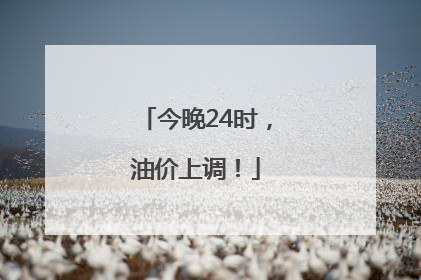 今晚24时，油价上调！