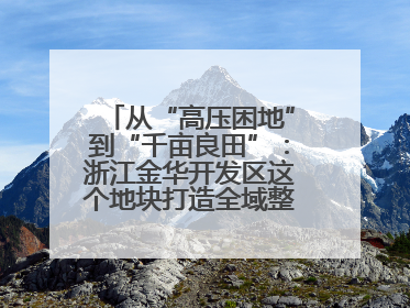 从“高压困地”到“千亩良田”：浙江金华开发区这个地块打造全域整治示范样本