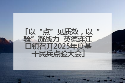 以“点”见质效，以“验”凝战力  英德连江口镇召开2025年度基干民兵点验大会
