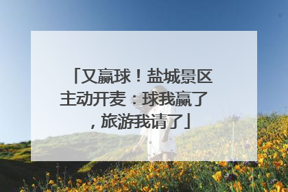 又赢球！盐城景区主动开麦：球我赢了，旅游我请了