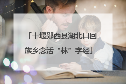 十堰郧西县湖北口回族乡念活“林”字经