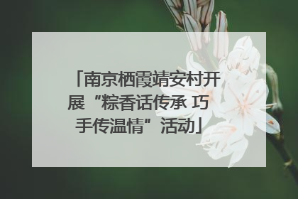 南京栖霞靖安村开展“粽香话传承 巧手传温情”活动