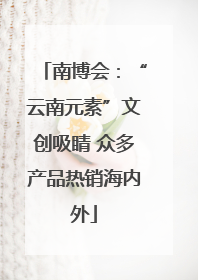 南博会：“云南元素”文创吸睛 众多产品热销海内外