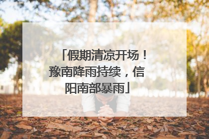 假期清凉开场！豫南降雨持续，信阳南部暴雨