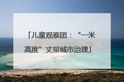 儿童观察团：“一米高度”丈量城市治理